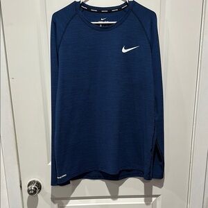 Nike Men's Blue Long Sleeve Shirt XL preloved